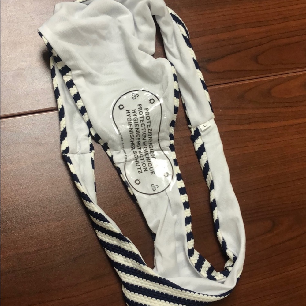 NEW Zaful bandeau bikini two piece Large striped - Picture 3 of 6